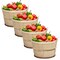 Lehman's Handcrafted Bushel Baskets, Vintage Style USA Made Poplar Wood with Wire Handles, 11.75 x 17.75 inches, Set of 4